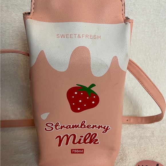 Strawberry Milk Bag - Pink - Picture 1 of 6